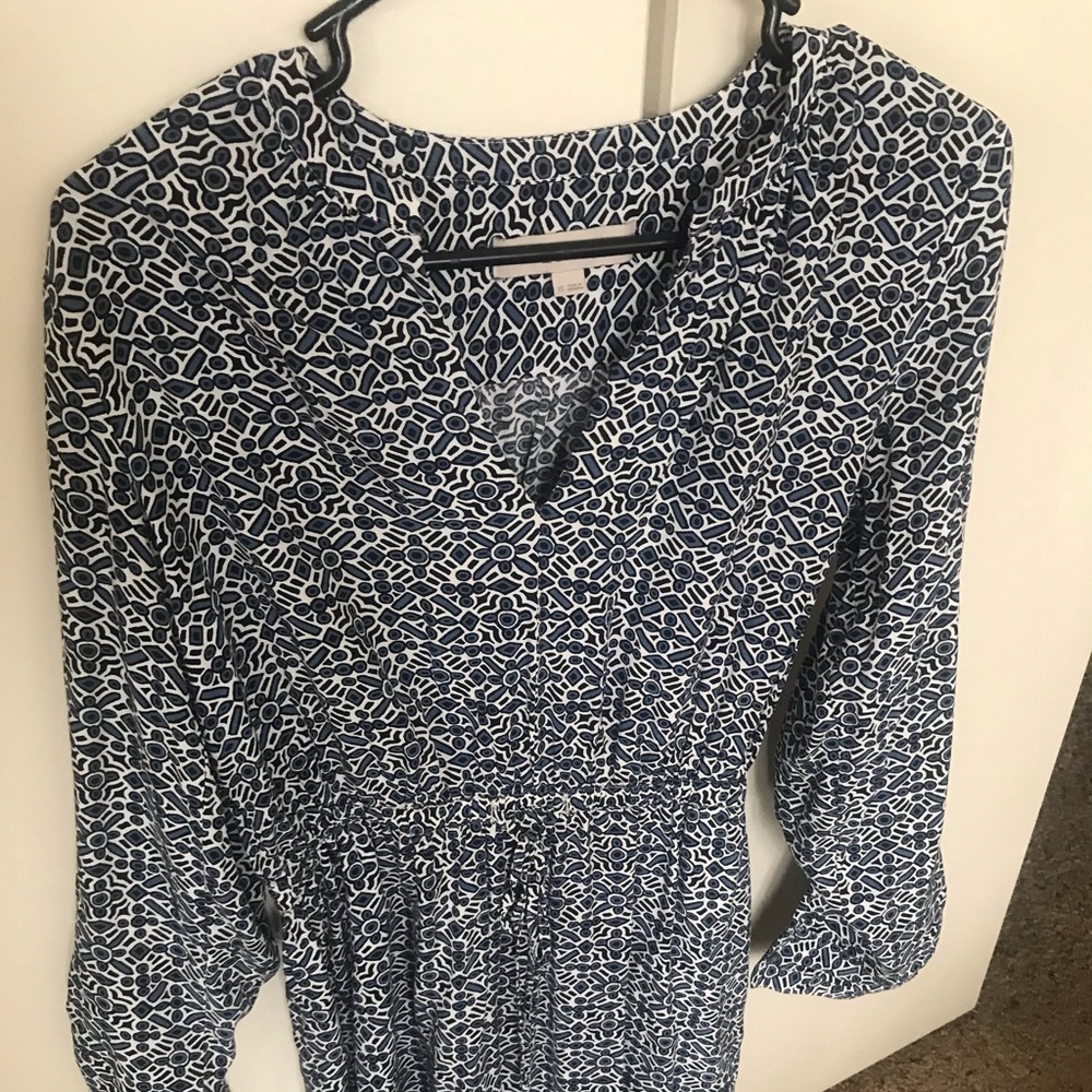 Long sleeve pinch waist dress
